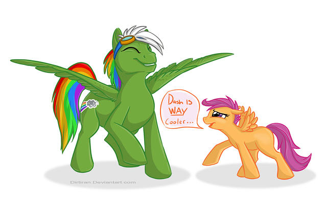 Spectrum Flash & Scootaloo (dirtiran)